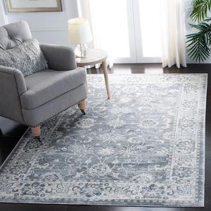 Ковер SAFAVIEH, 305 x 427 см, Isabella Collection, Grey & Cream, Oriental Design, Non-Shedding & Easy Care, идеален для помещений с высокой проходимостью в гостиной, спальне (ISA940F)