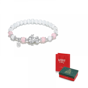 Stylejing Розовый хрустальный браслет, унисекс