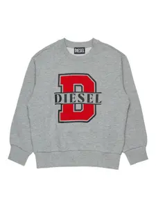 Толстовка с логотипом Diesel Kids, серый