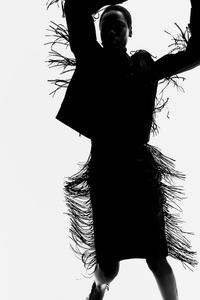 Юбка с покрытием и бахромой H&M, черный