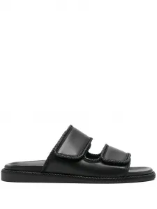 Плетеные кожаные сандалии Dear Frances, черный