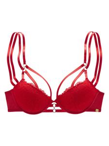 JETTE Бюстгальтер пуш-ап красного цвета