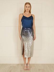 Секвиновая юбка в стиле омбре Yumi, Navy