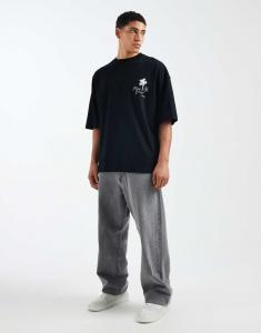 Футболка Asos Design Oversized, черный/принт Scenic