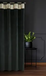 Штора JASPER черная размер 140x250 см люверсы Eurofirany