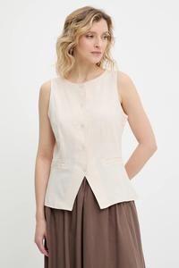 Хлопковая жилетка Answear.Lab, бежевый