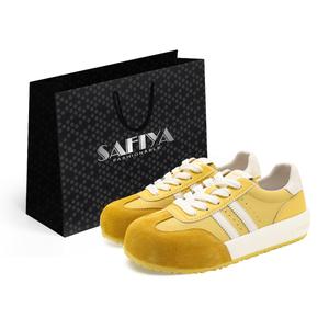 Износостойкие низкие повседневные туфли, увеличивающие рост, для женщин SAFIYA, Ginger Yellow