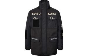 Пуховик мужской черный Evisu, черный
