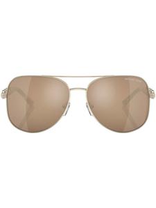 Солнцезащитные очки-пилоты с зеркальными линзами Michael Kors, золотой