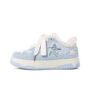 Низкие женские скейтерские кеды PIPI PURPLE, светло-голубой