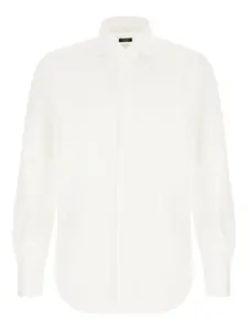 Рубашка с длинными рукавами и застежкой на пуговицы Barba, белый
