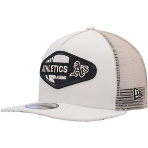 Мужская кепка New Era Natural Oakland Athletics в стиле ретро с нашивкой для пляжа в форме буквы A-Frame Trucker 9FIFTY Snapback Hat