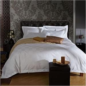 YUSIWOAL Комплект постельного белья белый хлопковый в полоску и клетку