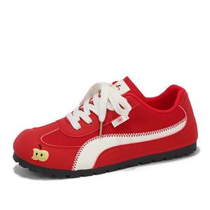 FUERSEN Женские повседневные низкие кеды с амортизацией, устойчивые к истиранию, красные, цвет Red