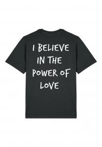 Футболка с принтом POWER OF LOVE BACK HEAVYWEIGHT Mira Paris, цвет Washed Black