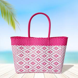 Сумка-тоут с ацтекским узором плетение корзины FASHNZFAB, розовый