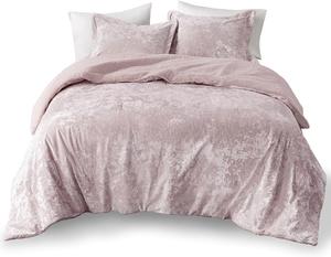 Generic Комплект постельного белья из велюра и шерпы светлый фиолетовый Light Purple King