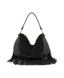 Кожаная сумка через плечо с бахромой Gabs, черный