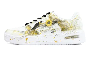 Понтонные лодки легкие, дышащие и нескользящие лоу-топ скейтборд обувь Unisex Black Gold LINING, черный золотой