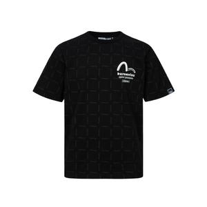 Футболка мужская черная с принтом по всей поверхности EVISU