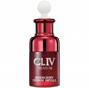 Cliv Premium энергетическая и эластичная ампула для лица с ягодами женьшеня, 30 мл