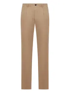 Брюки-чинос из хлопка в мелкую складку Incotex, нейтральный