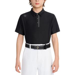 Детские поло с воротником-поло умеренного размера Descente, bk