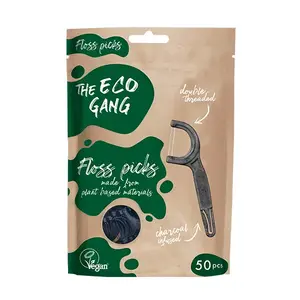 Нить Floss Pick Carbón Activo The Eco Gang, 50 UD