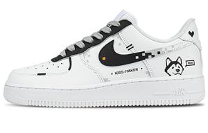 Nike Кроссовки Air Force 1 Pixel Cute Dog с амортизацией, низкие, для скейтбординга, унисекс, белые