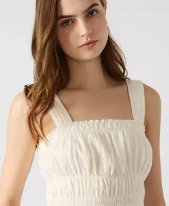 Женский топ Gabrielle со сборками Steve Madden, слоновая кость/кремовый