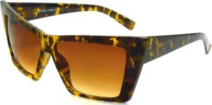 Солнцезащитные очки HIGH с заостренными линзами в форме «кошачьих глаз», с четкой геометрической квадратной оправой (черепаховый узор) MODA, Tortoise