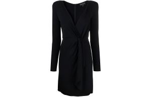 EMPORIO ARMANI Платье с длинными рукавами SS21 женское черное