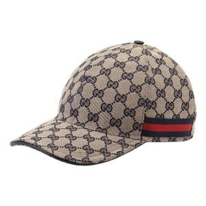 Бейсболка original gg canvas baseball hat with web 'beige blue' Gucci, синий