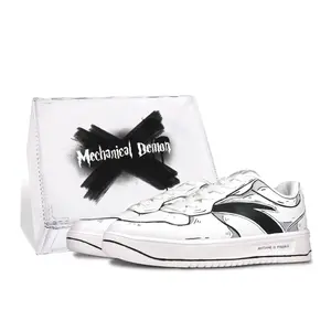 Мужские скейтерские кроссовки low top с амортизацией, устойчивые к истиранию, легкие ANTA, белый