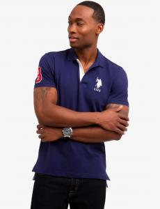 Футболка поло U.S. Polo Assn. Slim Fit Stretch Solid, темно-синий