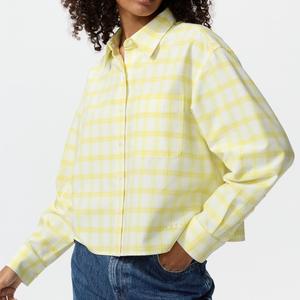 Рубашка Uniqlo Oxford Check, желтый