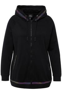 Толстовка с капюшоном на молнии Ulla Popken, черный