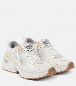 Lightstar кожаные кроссовки с сетчатыми вставками Golden Goose, White/ Gold