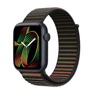 Умные часы Apple Watch SE 3, 2025 (GPS), 44 мм, Midnight Aluminum Case/Textile Black Unity - Unity Rhythm Sport Loop