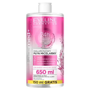 Eveline Cosmetics Facemed гиалуроновая мицеллярная вода 3в1 для лица, 650 мл