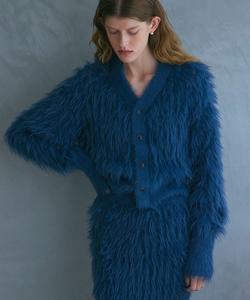 Кардиган из пушистой вязки