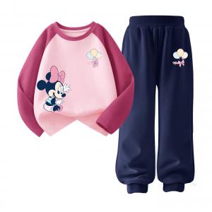 Детская повседневная спортивная одежда Disney, фуксия