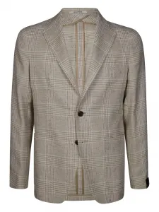 Клетчатый блейзер Montecarlo Monopetto TAGLIATORE, нейтральный
