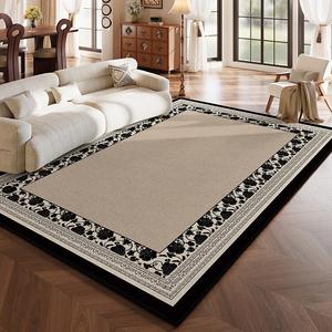 Budis Ковер 200х400 см для гостиной в стиле French Vintage, водостойкий, с цветочным узором, утолщенный