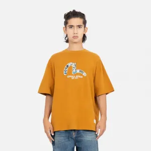 Футболка мужская с круглым вырезом, умеренный прямой крой EVISU, medium coffee