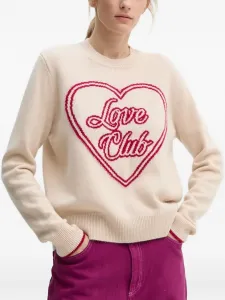 Свитер с изображением сердца From Future, бежевый