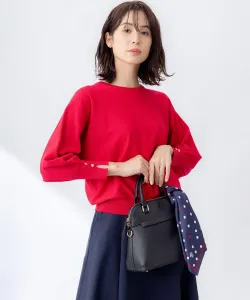 Вязаный свитер с цветочным металлическим узором "летучая мышь" Suite, цвет Old Rose [014]