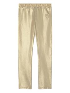 Versace Kids леггинсы с завышенной талией и эффектом металлик, золотой