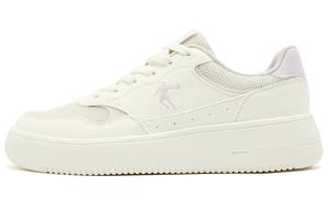 QIAODAN Нескользящие износостойкие низкие кроссовки для скейтбординга женские бежево-фиолетовые