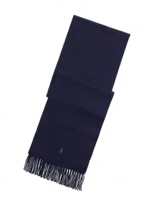 Шарф из кашемира с бахромой Polo Ralph Lauren, синий